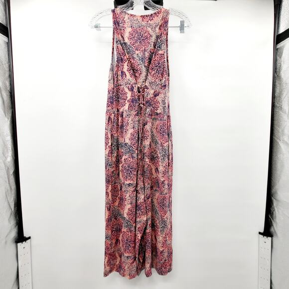 Zara TRF Salmon Pink Blue White Multicolored Sleeveless Romper Women's Size S - Picture 4 of 9